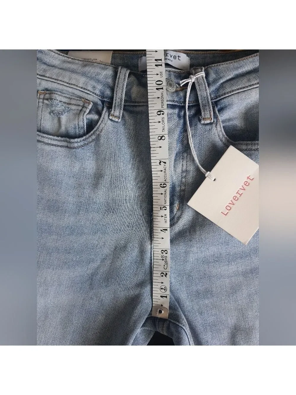 Lovervet 90's Vintage Straight Size 26 Light Wash Distressed